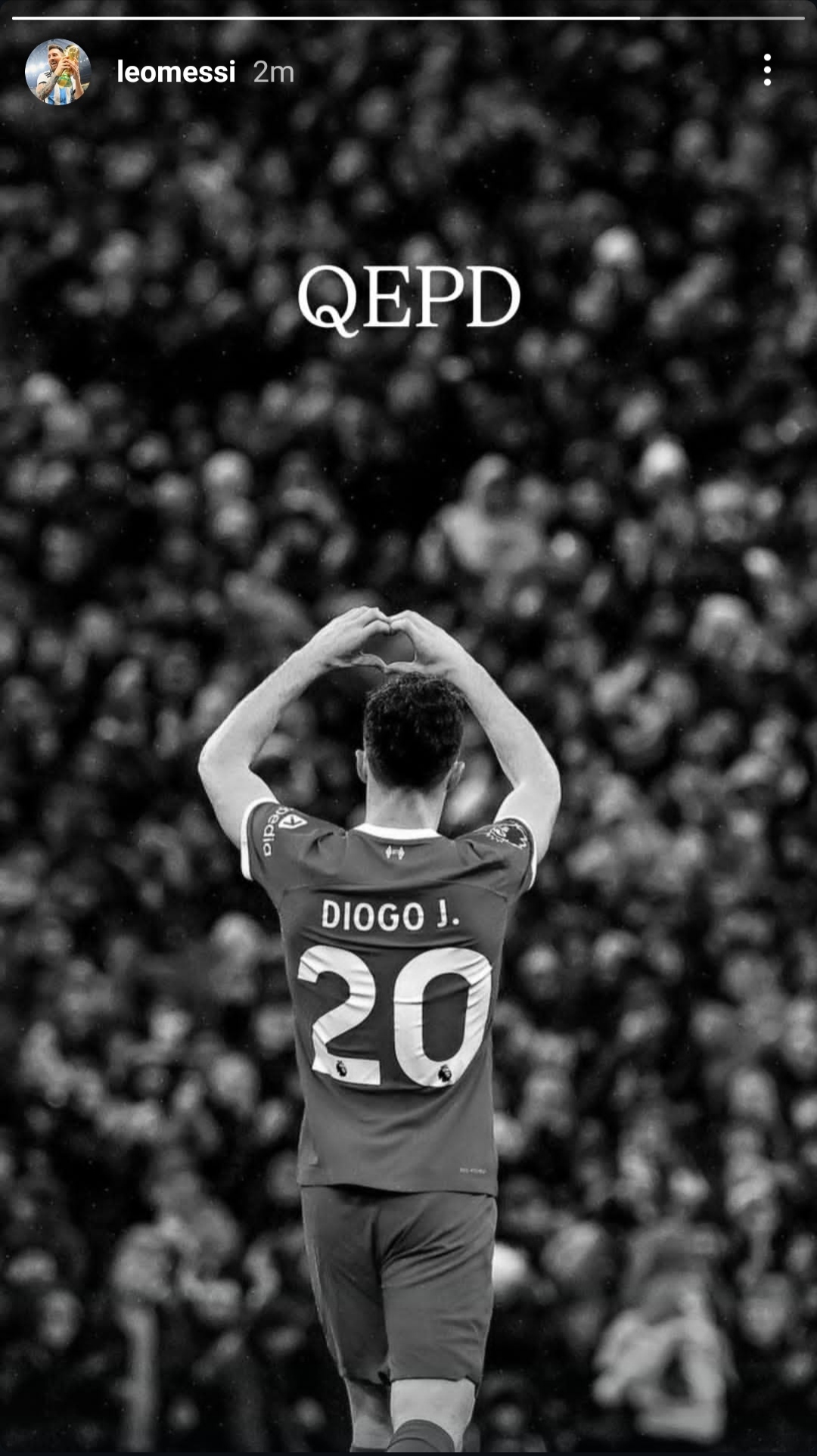 لیونل مسی در واکنش به درگذشت دیوگو ژوتا