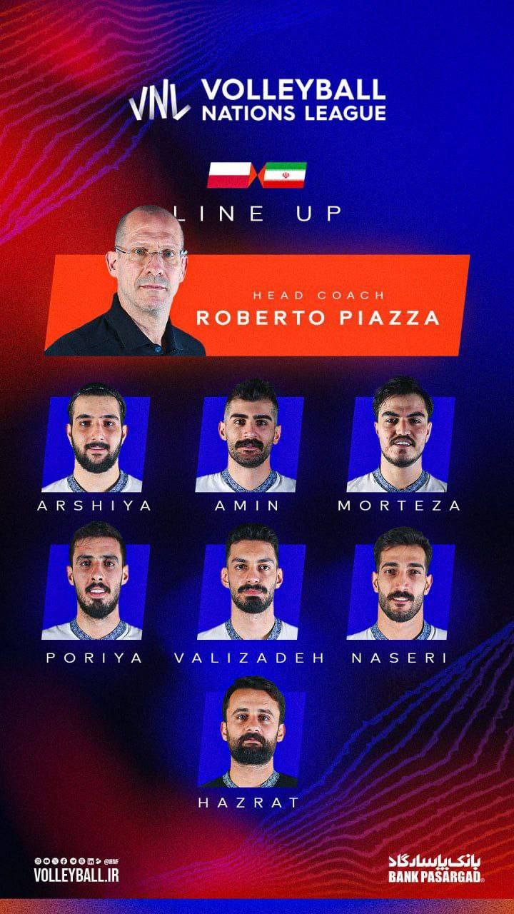 img_20250716_211833_771 عکس از ترکیب ایران مقابل لهستان در لیگ ملت ها وا