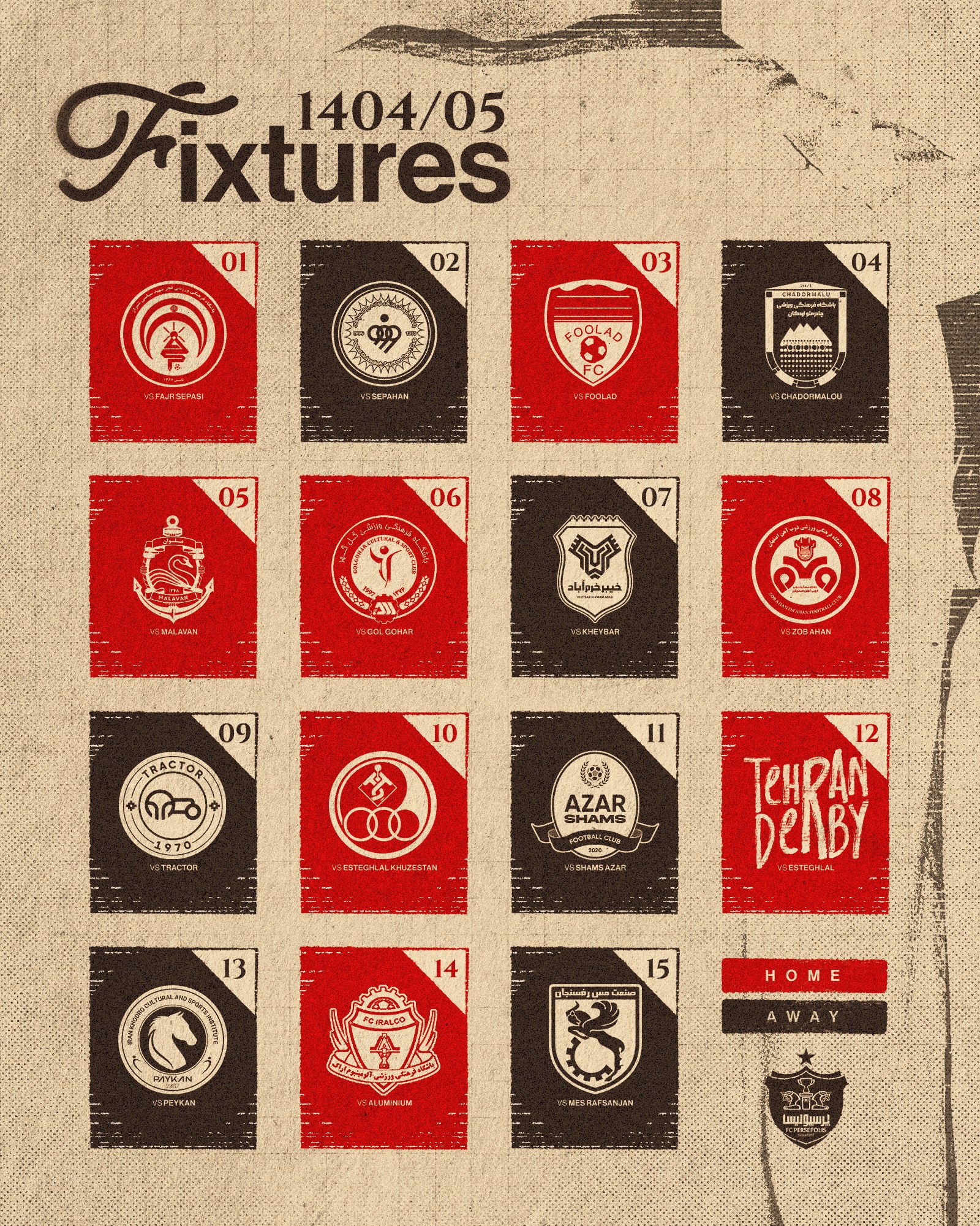 عکس از برنامه بازی های پرسپولیس در فصل ۰۵-۱۴۰۴ لی‌ برتر