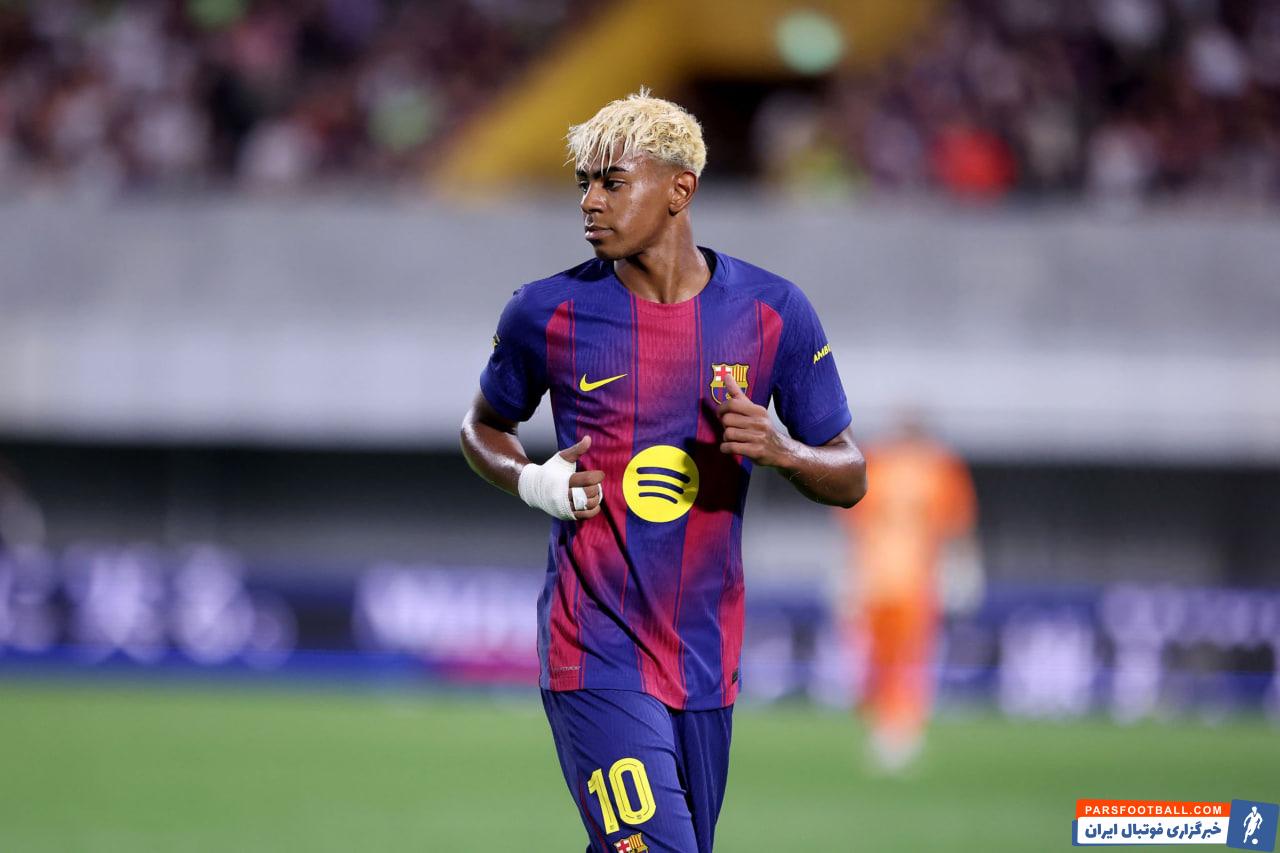 اولین بازی لامین یامال با شماره ده در بارسلونا