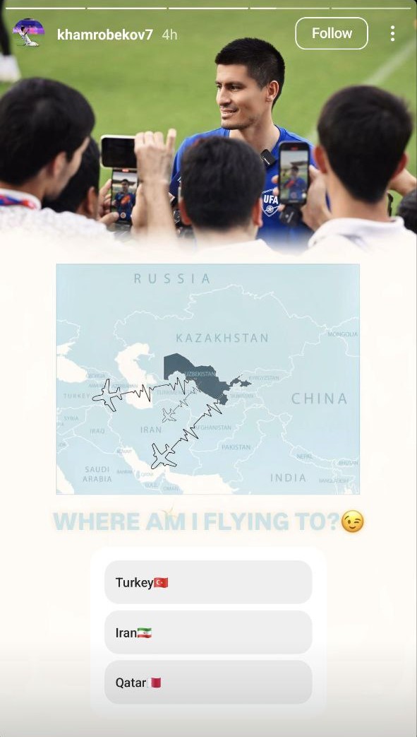 استوری اودیل خامروبکوف هافبک تیم ملی ازبکستان و گزینه استقلال و تراکتور