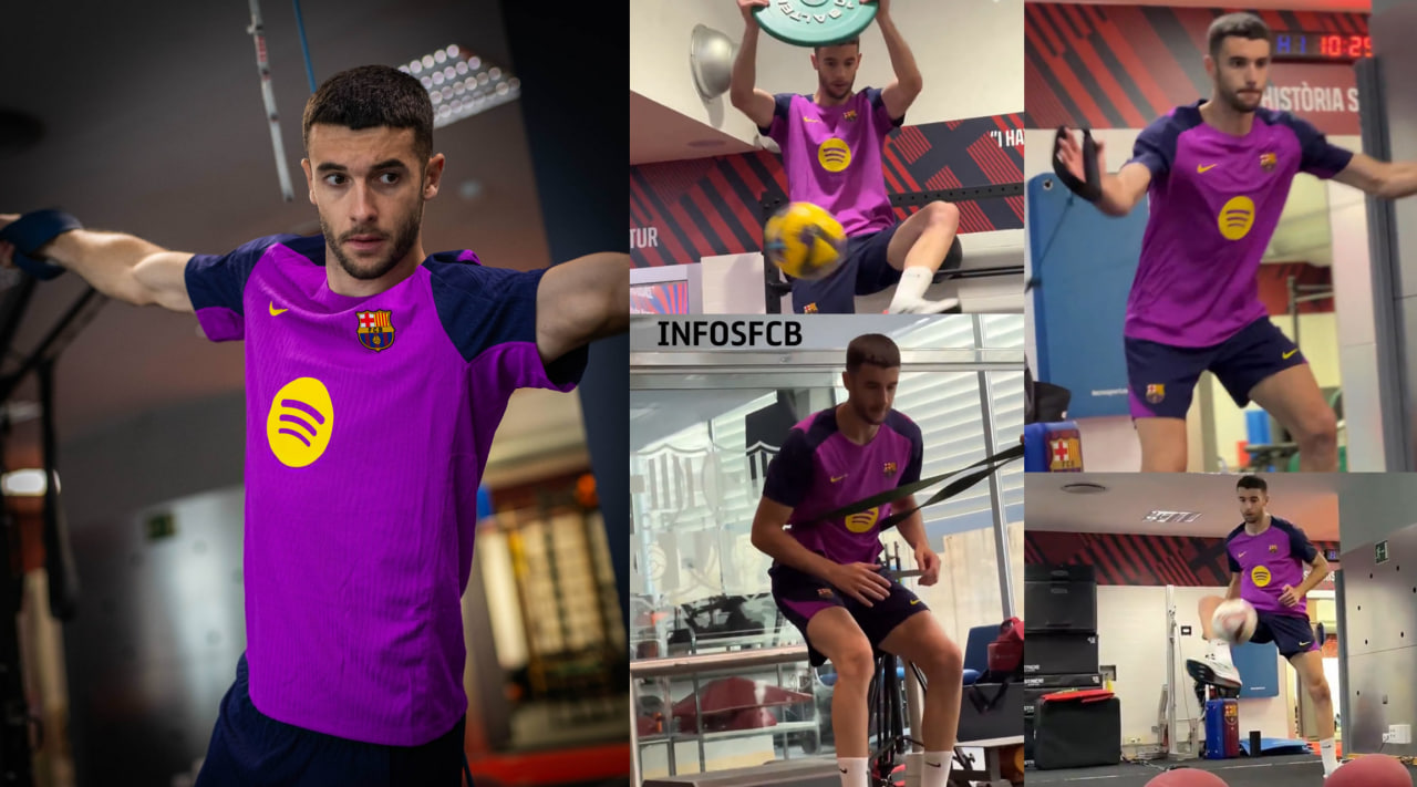 خوان گارسیا در تمرینات بارسلونا