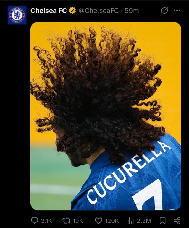 پست ادمین چلسی از موهای مارک کوکوریا