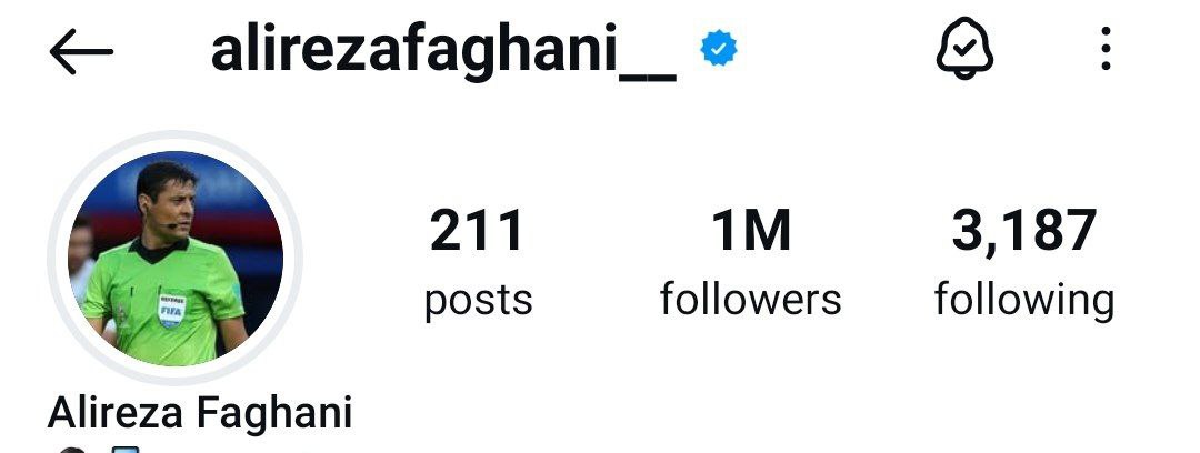 علیرضا فغانی در اینستاگرام یک میلیونی شد