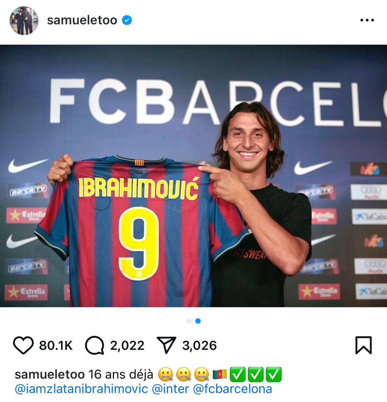 زلاتان ابراهیموویچ مهاجم سوئدی