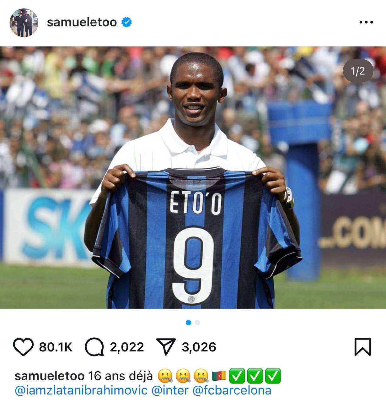 ساموئل اتوئو مهاجم کامرونی