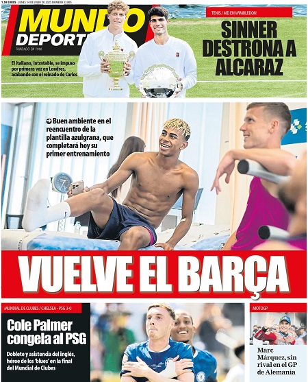 موندو دپورتیوو - 14 جولای 2025