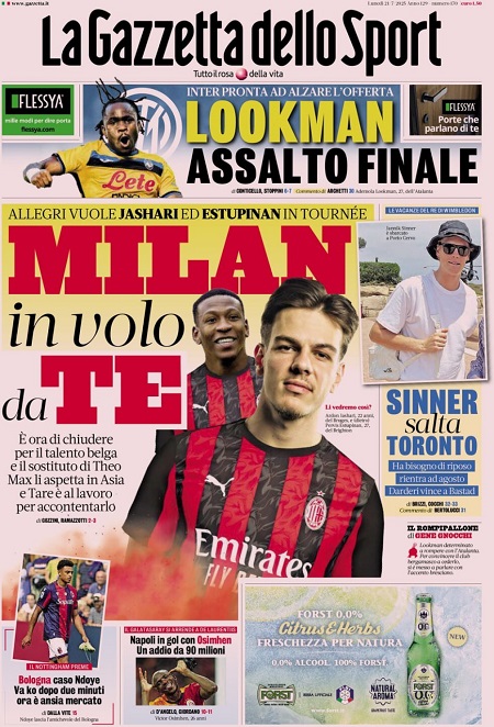 گاتزتا دلو اسپورت 21 ژوئیه 2025