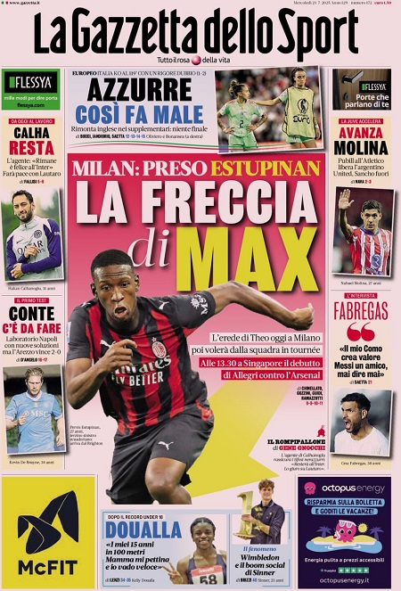 گاتزتا دلو اسپورت - 23 ژوئیه 2025