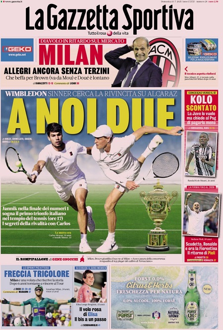 گاتزتا دلو اسپورت - 13 جولای 2025