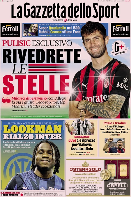 گاتزتا دلو اسپورت - 30 ژوئیه 2025