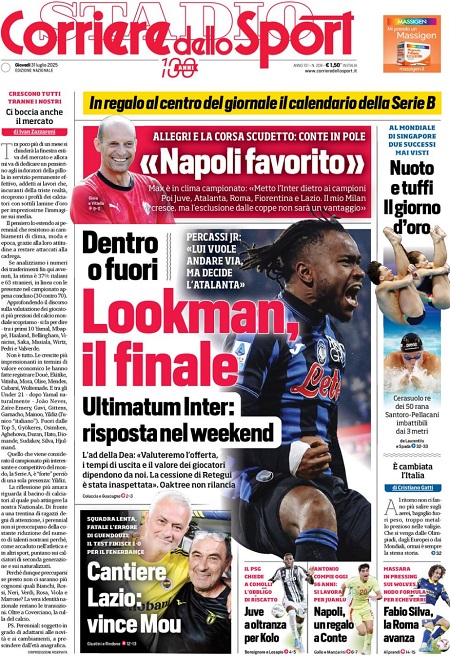 کوریره دلو اسپورت - 31 ژوئیه 2025