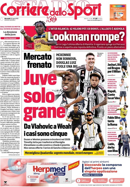 کوریره دلو اسپورت - 30 ژوئیه 2025