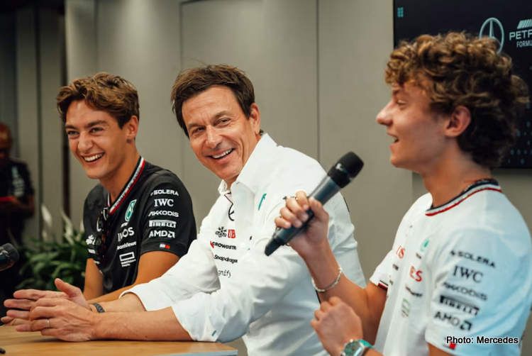 آندره آ کیمی آنتونلی - توتو ولف - جورج راسل - مرسدس - فرمول یک