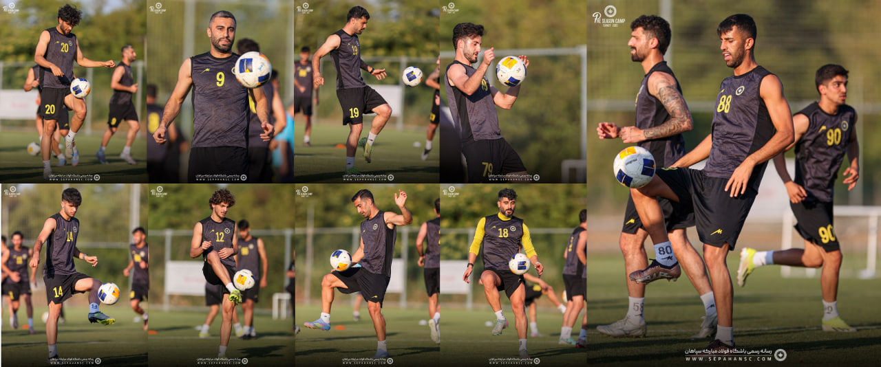 بازیکنان تیم سپاهان - آرش رضاوند، مجید علیاری، امید نورافکن و محمدمهدی لطفی و غیره - لیگ برتر ایران