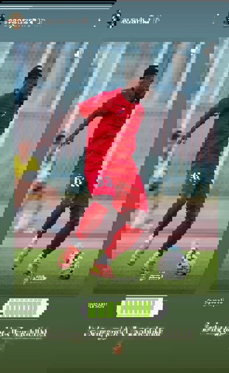 0xldtqka7 عکس از استوری جدید سرژ اوریه در دیدار دوستانه مقابل آریو اسلامشهر