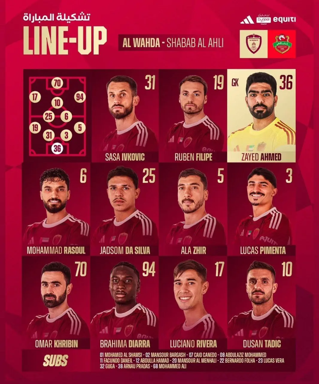 قربانی در ترکیب الوحده و غندی پور روی نیمکت شباب الاهلی