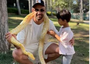 سردار دورسون همراه فرزندش ایمن به یک پارک حیات‌وحش در استانبول رفت