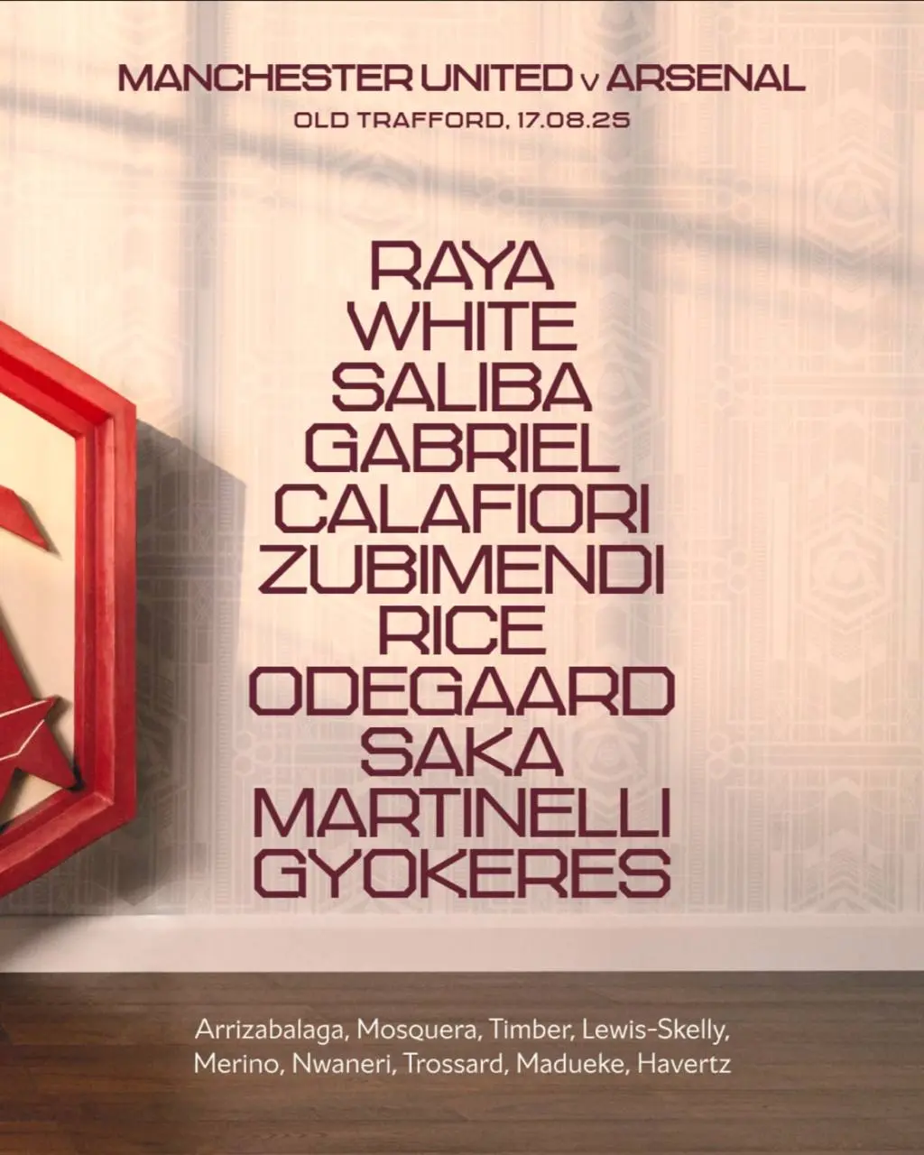 اعلام ترکیب دو تیم منچستریونایتد و آرسنال