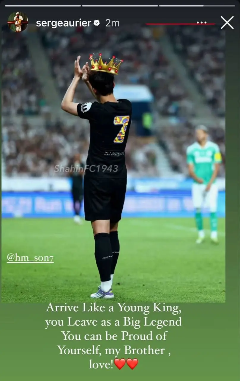 ستاره پرسپولیس برای سون هیونگ مین پیام فرستاد