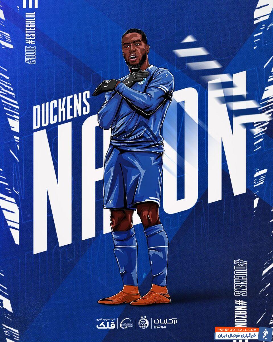 پوستر باشگاه استقلال برای داکنز نازون مهاجم فصل گذشته کایسری اسپور