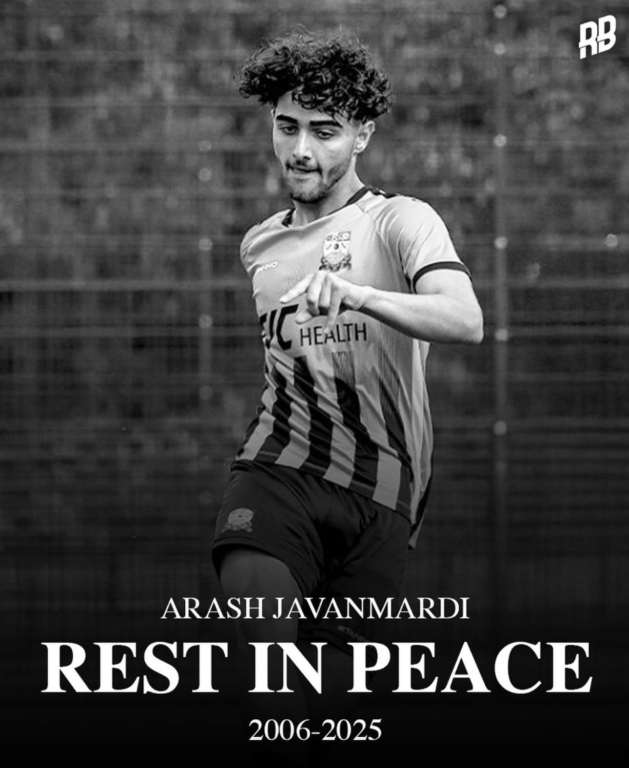 آرش جوانمردی، فوتبالیست ۱۸ ساله‌ی ایرانی در انگلیس درگذشت