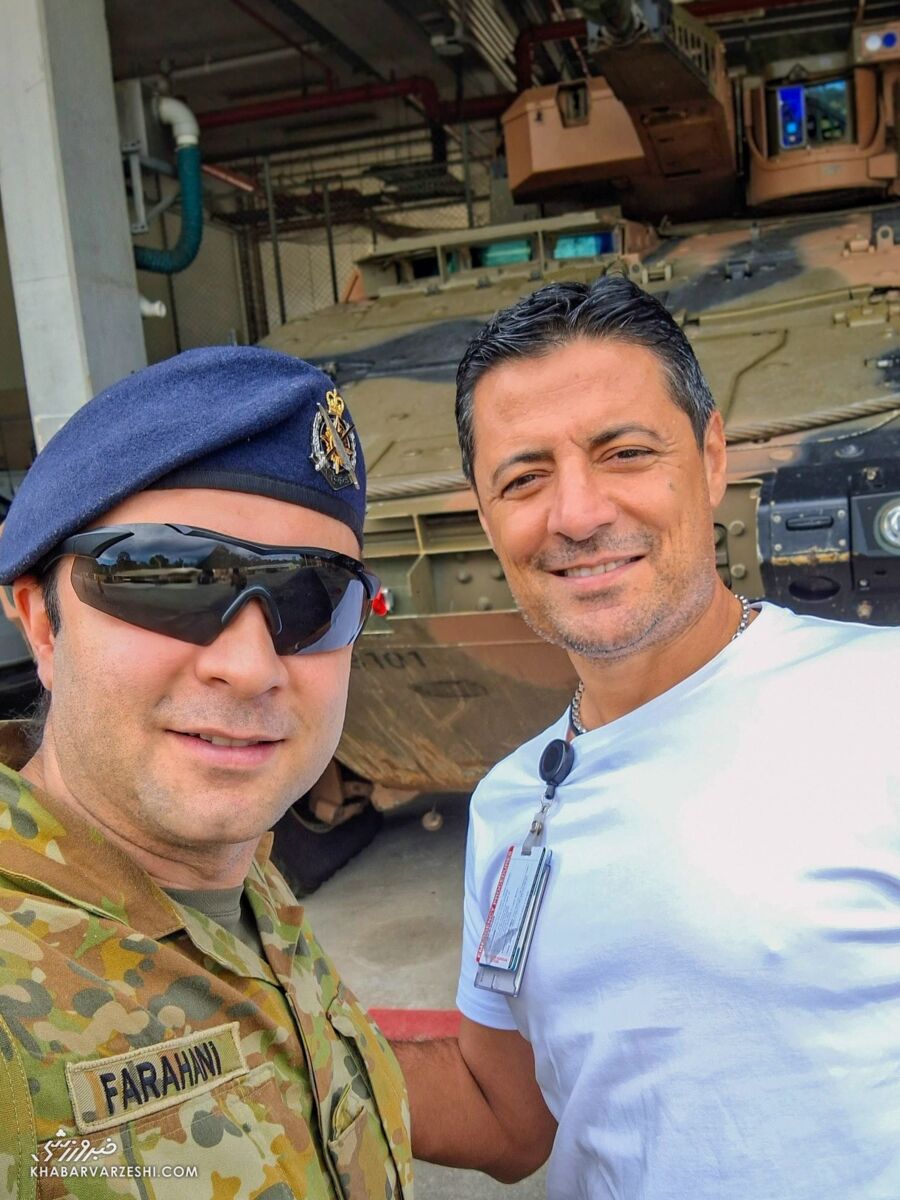 398607 فغانی عکسی که پاک کرده بود را دوباره منتشر کرد/ داور ایرانی در پایگاه نظامی استرالیا