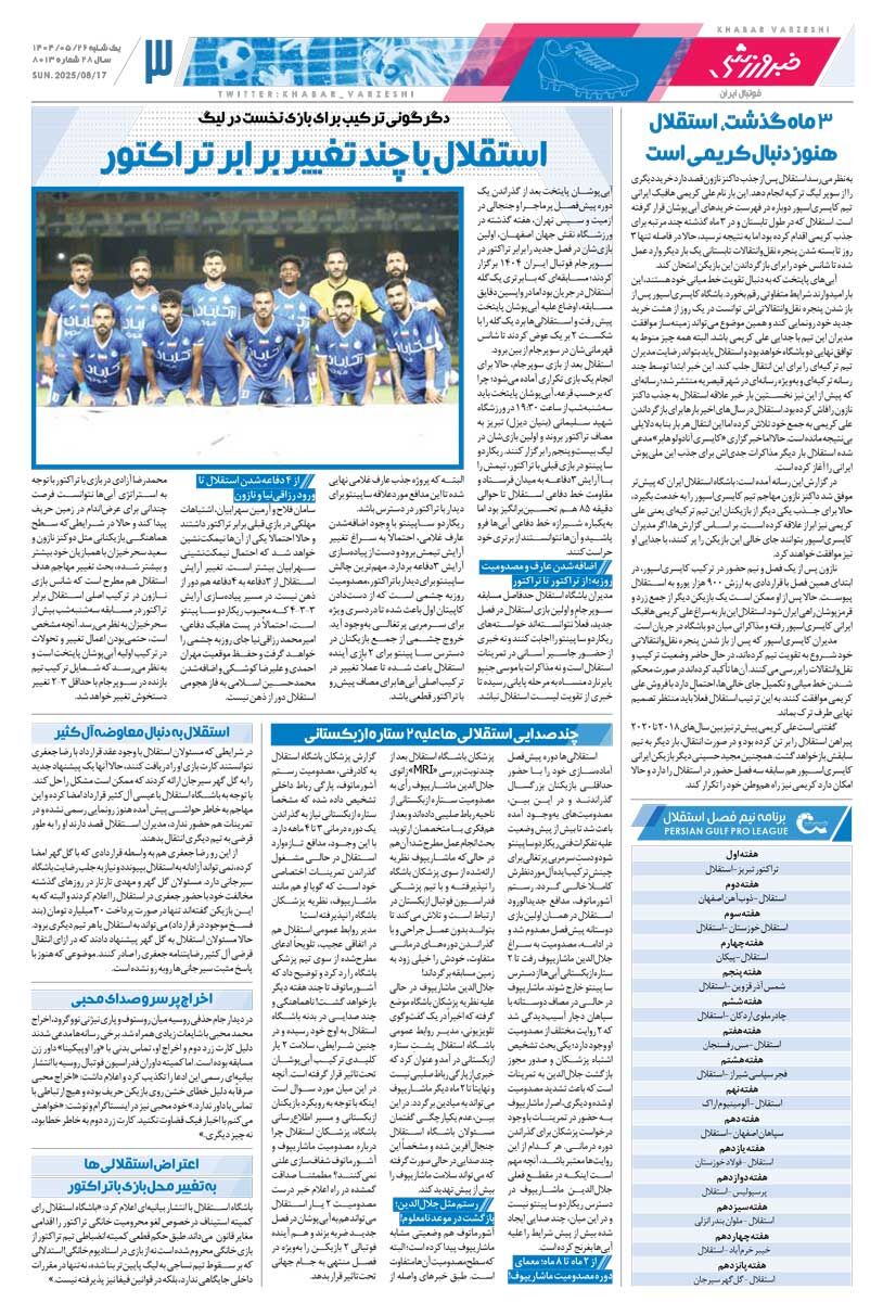 تجمع هواداران، مشکل بزرگ مدیران/ روزنامه خبرورزشی را رایگان بخوانید