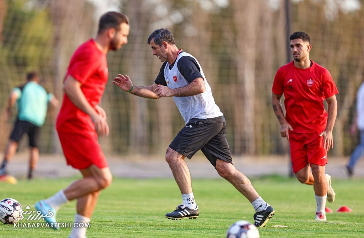 کریم باقری در تمرین پرسپولیس