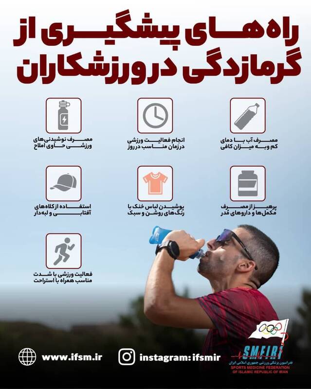 اینفوگرافیک/ راه‌های پیشگیری از گرمازدگی در ورزشکاران