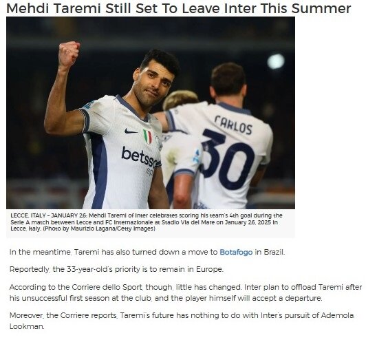 مهدی طارمی راضی به جدایی از اینتر؛ بررسی پیشنهاد چهار تیم انگلیسی