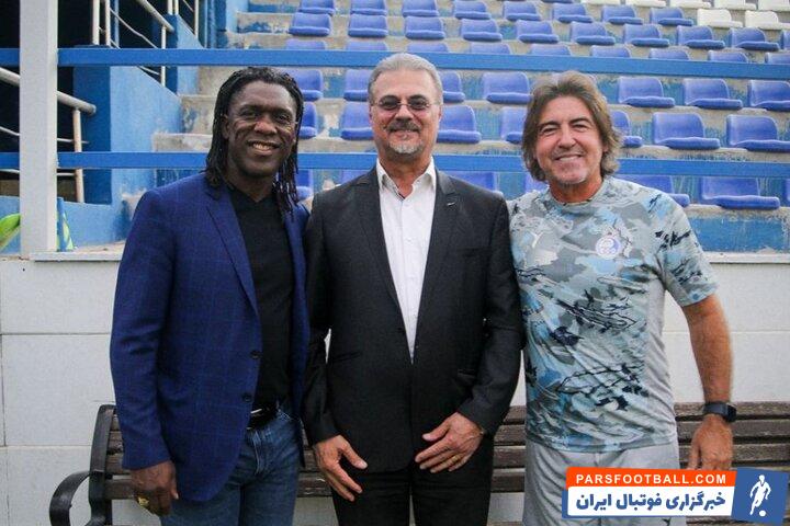 کلارنس سیدورف تماشاگر ویژه فینال سوپرجام بین استقلال و تراکتور