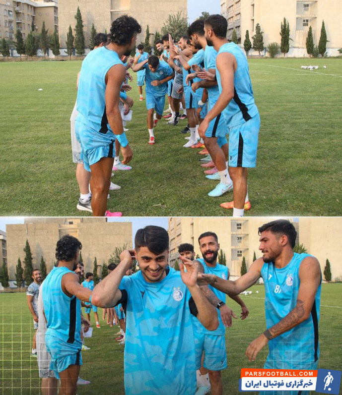 سعید سحرخیزان مورد استقبال ستاره های استقلال قرار گرفت