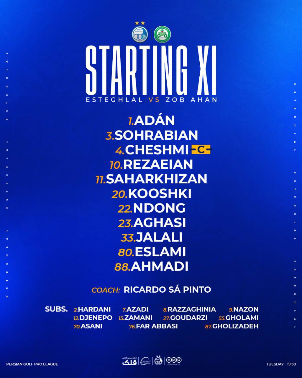 ترکیب استقلال مقابل ذوب آهن