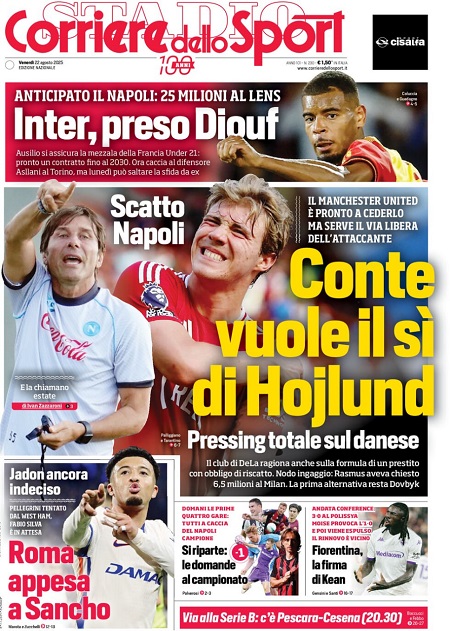 کوریره دلو اسپورت - 22 اوت 2025