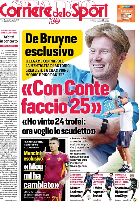 کوریره دلو اسپورت - 6 اوت 2025