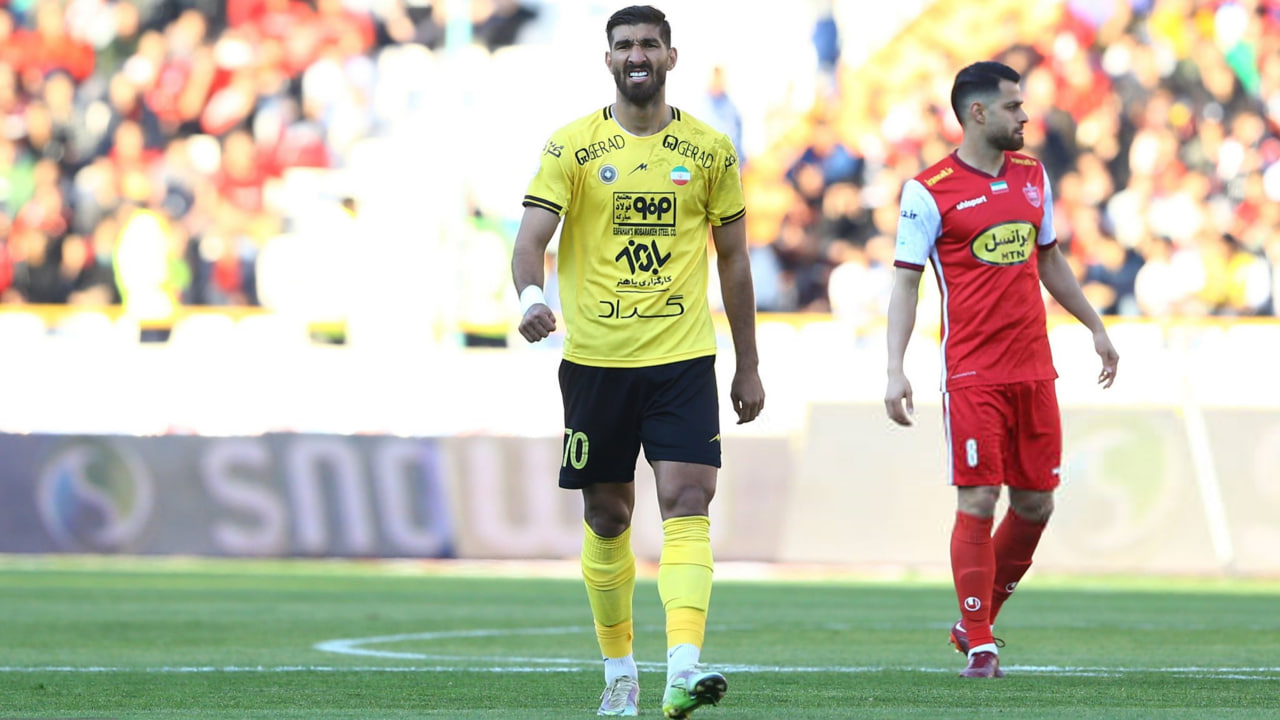 شهریار مغانلو بازیکن سابق سپاهان و پرسپولیس و حال حاضر کلبا امارات - مرتضی پورعلی گنجی بازیکن پرسپولیس - لیگ برتر ایران