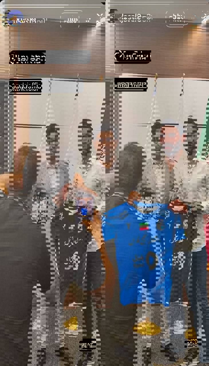 عکس از استوری ودران کیوسفسکی دروازه‌بان سابق استقلال