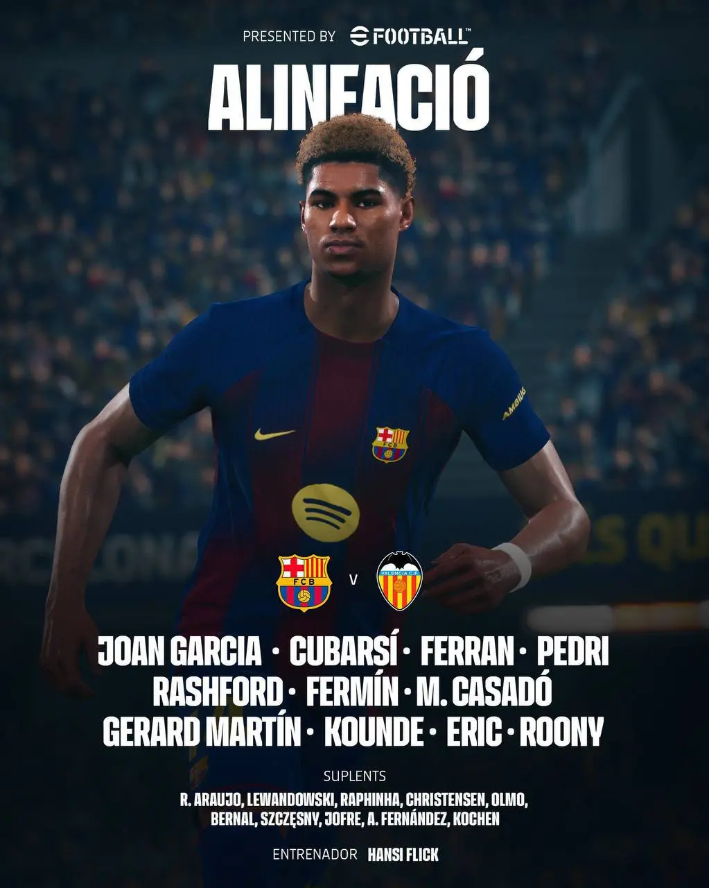 1-79 اعلام ترکیب بارسلونا مقابل والنسیا