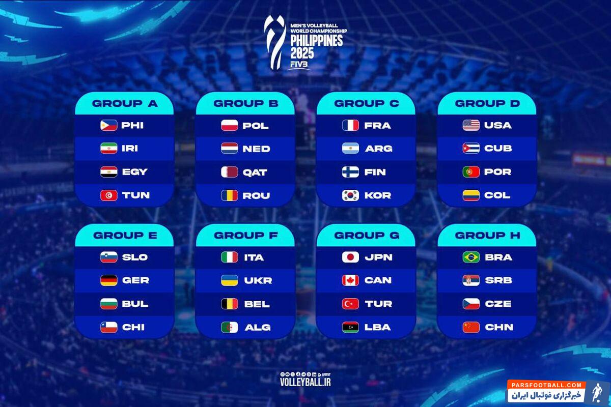 اعلام برنامه مسابقات قهرمانی جهان والیبال ایران