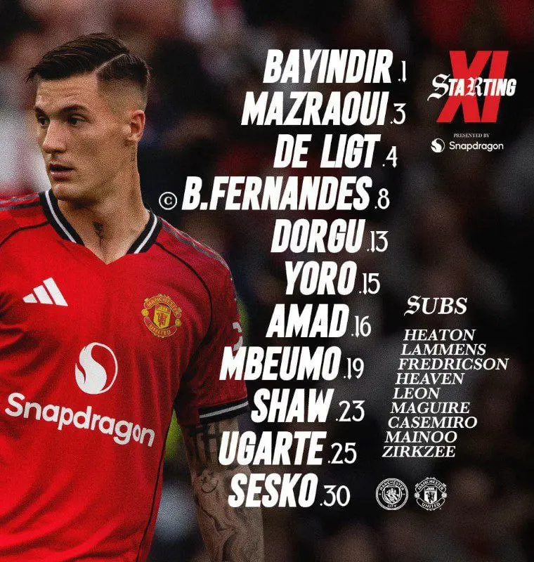 2-10 رونمایی از ترکیب دو تیم متچسترسیتی و منچستریونایتد