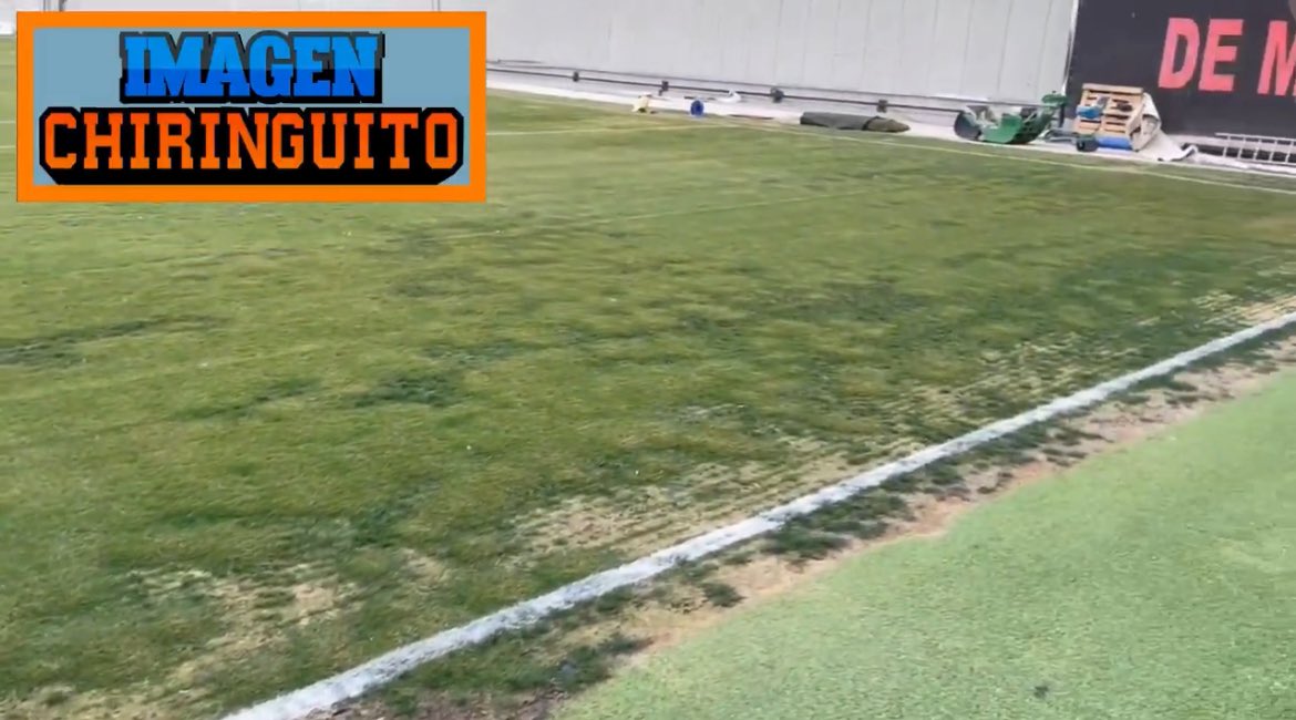 وضعیت باورنکردنی چمن بازی رایو وایکانو و بارسلونا