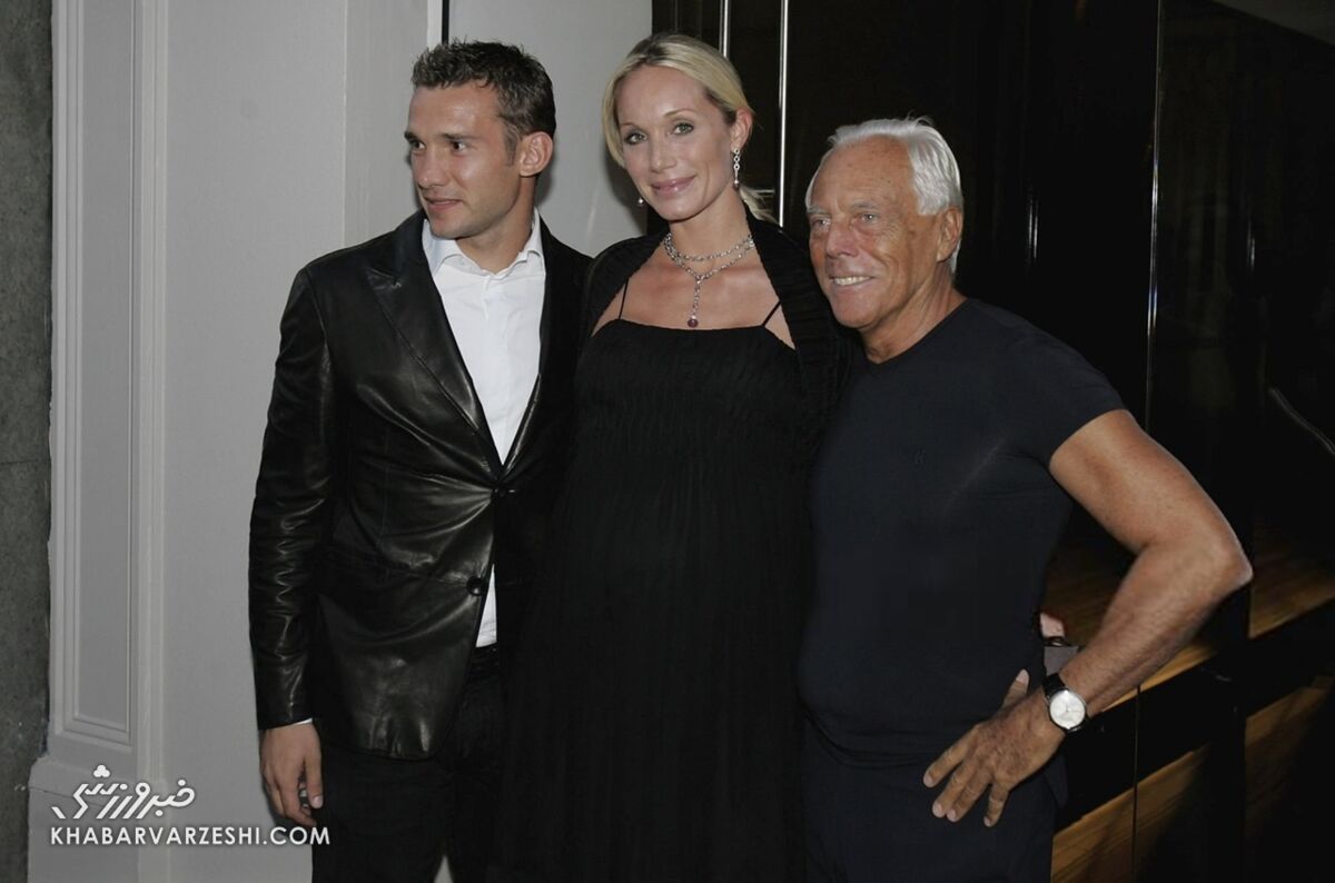 402760 جورجو آرمانی، آندری شوچنکو و همسرش کریستن پازیک