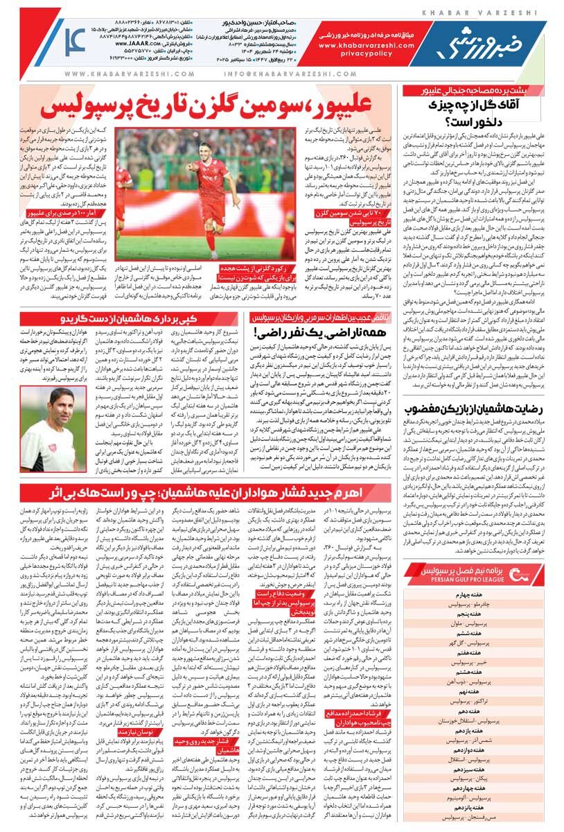404083 این چه فوتبالی بود بازی کردید؟/ روزنامه خبرورزشی را رایگان بخوانید