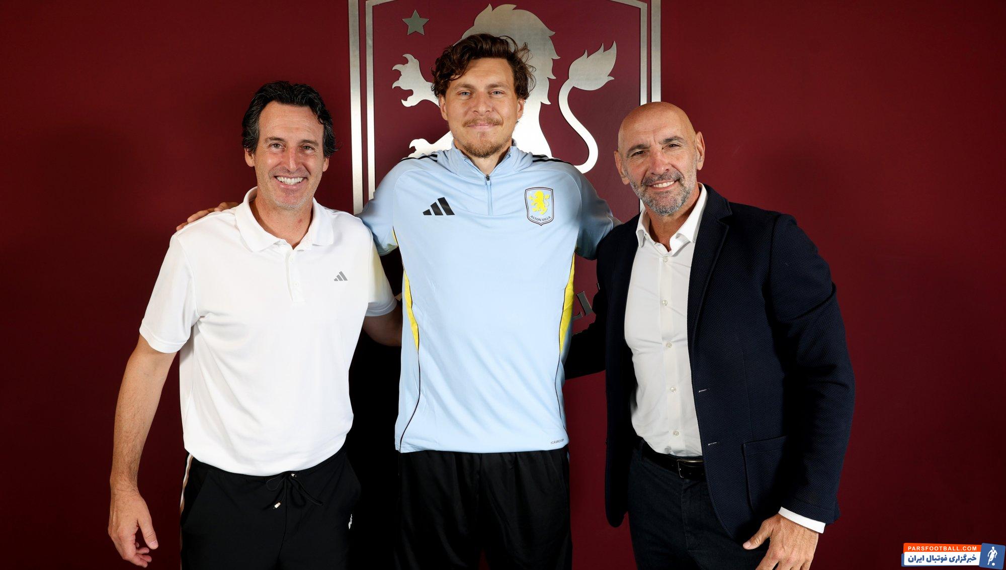 ویکتور لیندلوف با امضای قراردادی دو ساله به استون ویلا پیوست