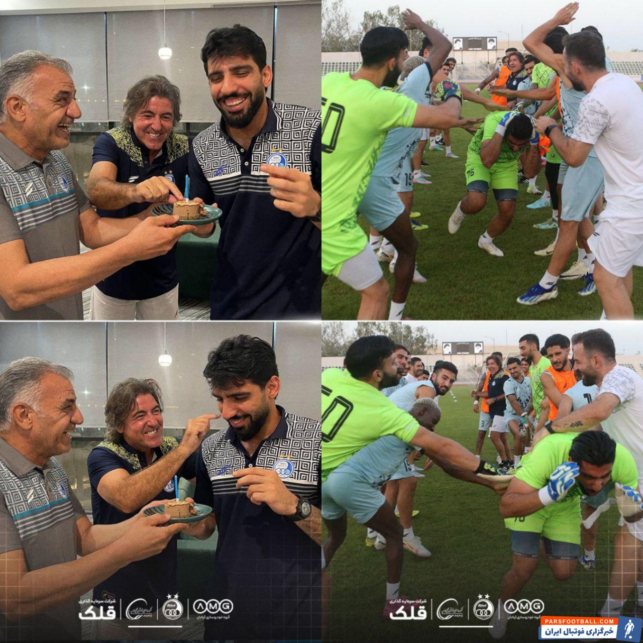 برگزاری جشن تولد حبیب فرعباسی به شکل جالب در تمرین استقلال