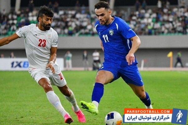 اوستون اورونوف ستاره تیم ملی ازبکستان مقابل ایران 19 دریبل موفق ثبت کرد
