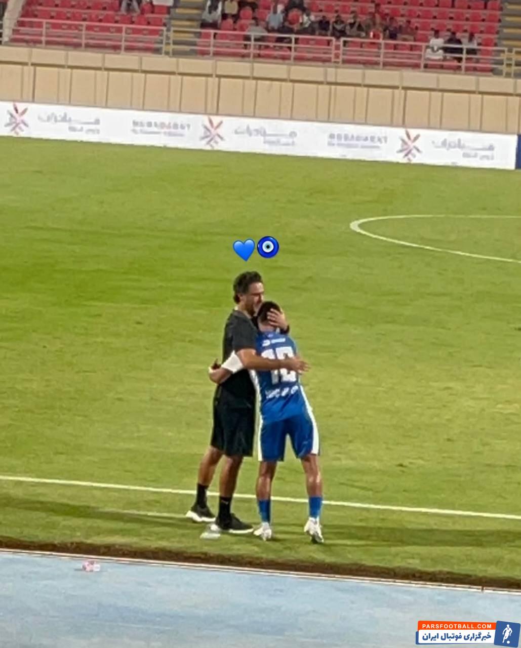 فرهاد مجیدی در حاشیه دیدار جام اتحادیه امارات با مهدی قایدی ملاقات کرد