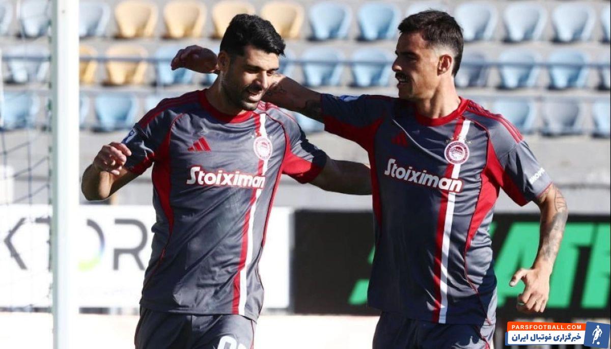 دبل مهدی طارمی بری المپیاکوس در اولین حضور ثابت تا نیمه اول در جدال با با آستراس