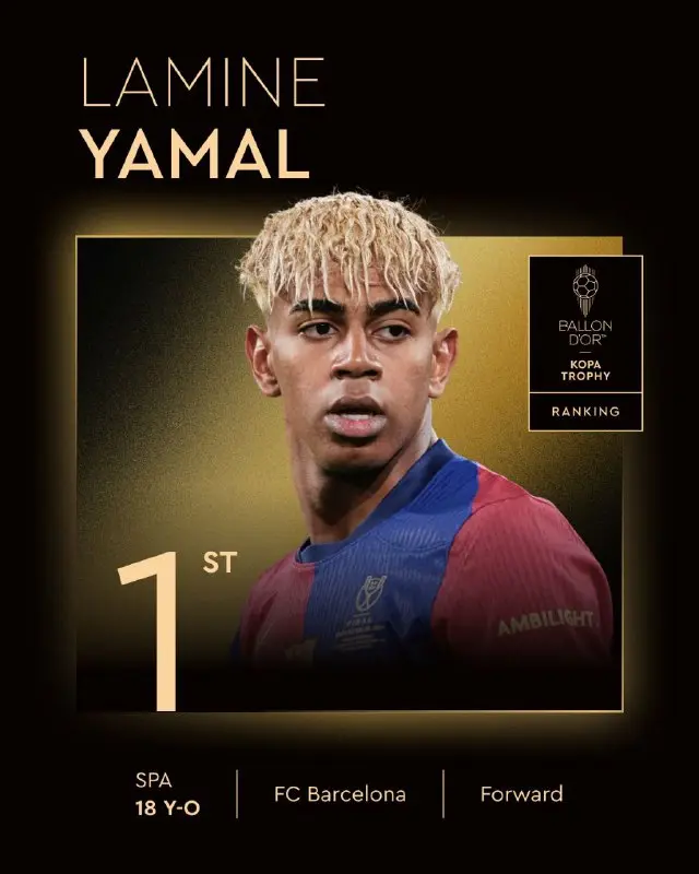 یامال بهترین بازیکن جوان ۲۰۲۵